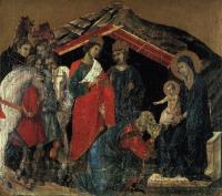 Buoninsegna, Duccio di - The Maesta Altarpiece, detail from the predella featuring The Adoration of the Magi